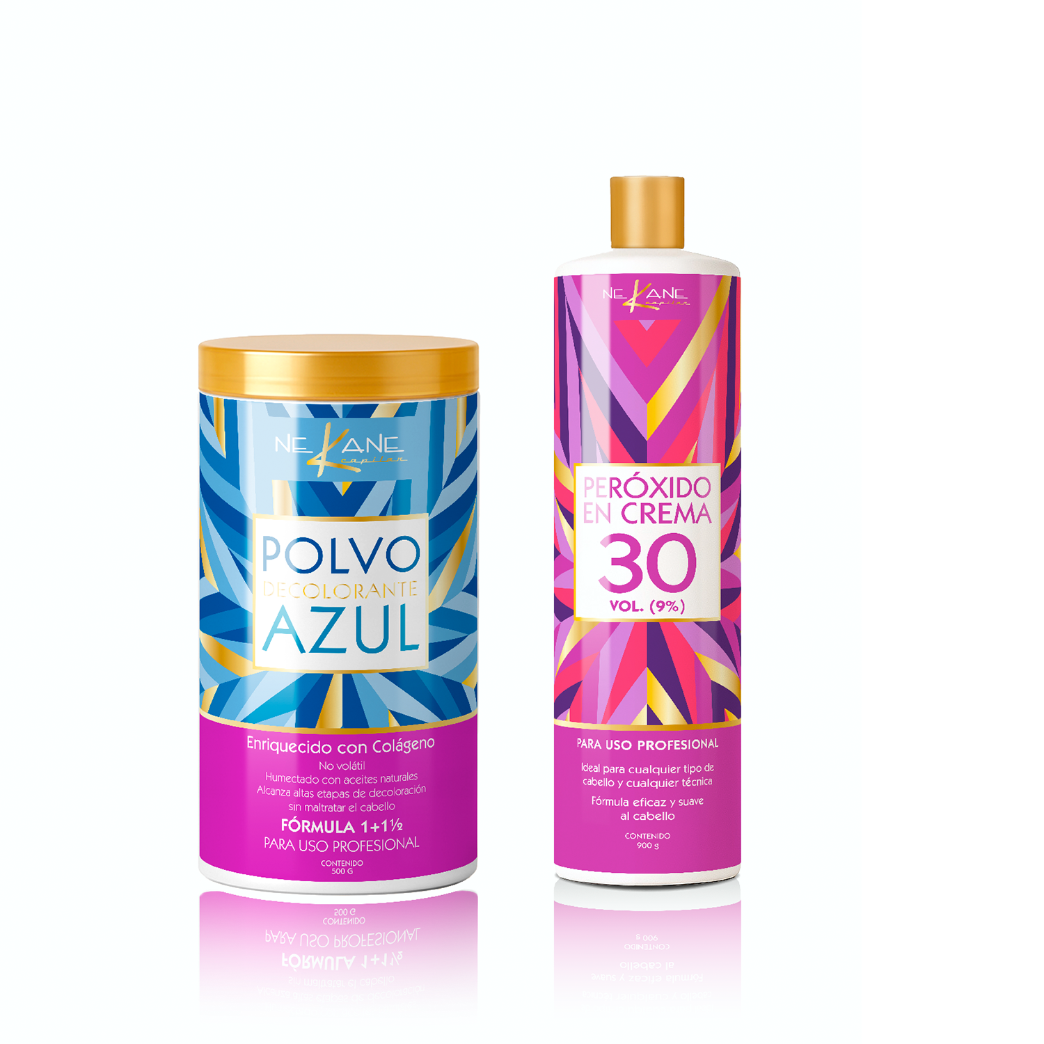 JUEGO de Polvo decolorante 500g + Peróxido 30 Vol. 900g